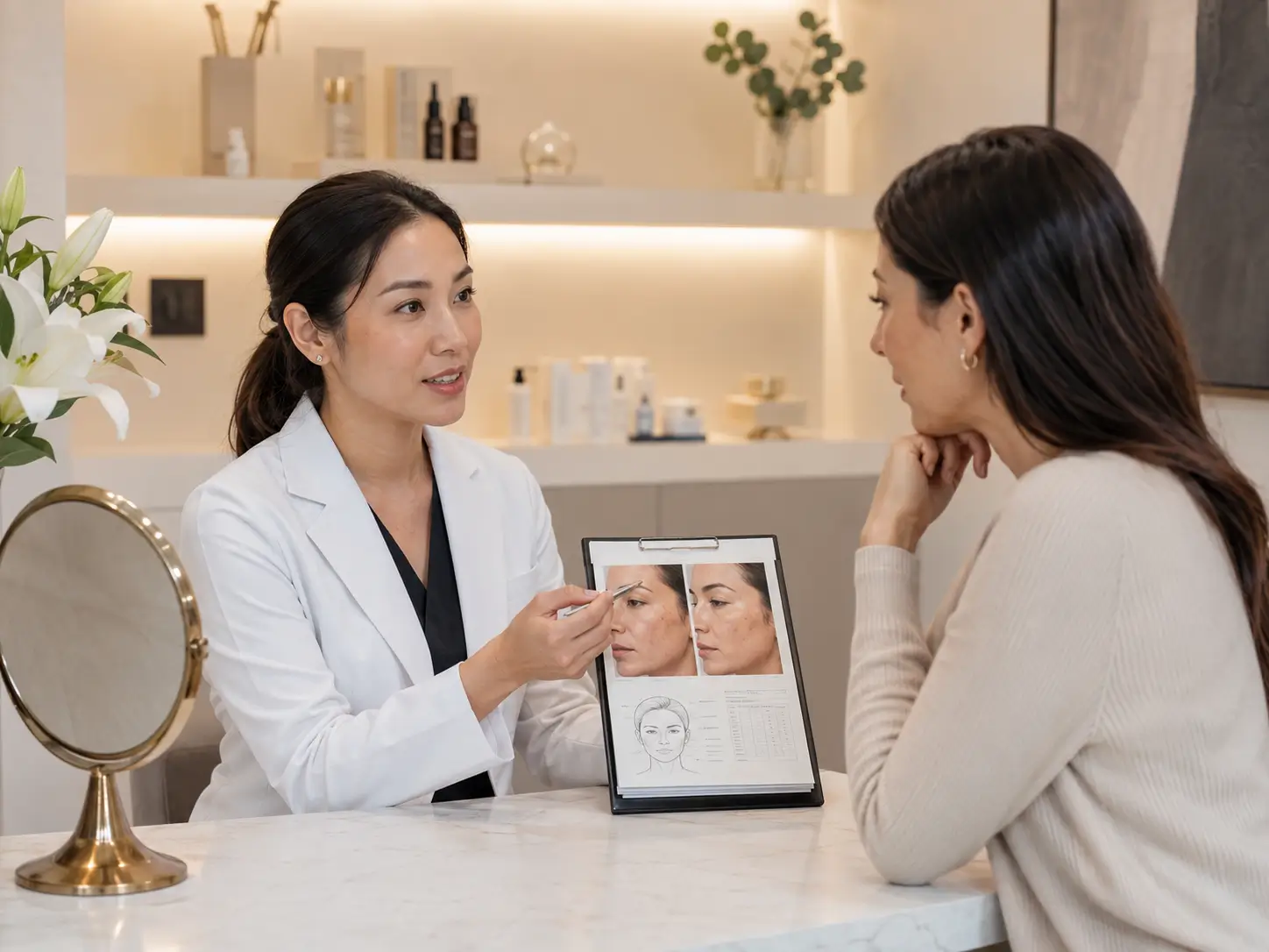 Skin booster treatment planning consultation